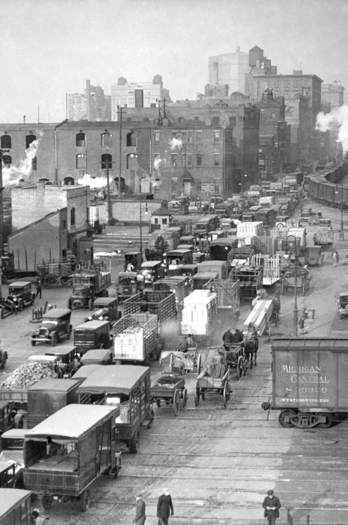 Old crossings of 11th Avenue through 33rd Street Yard