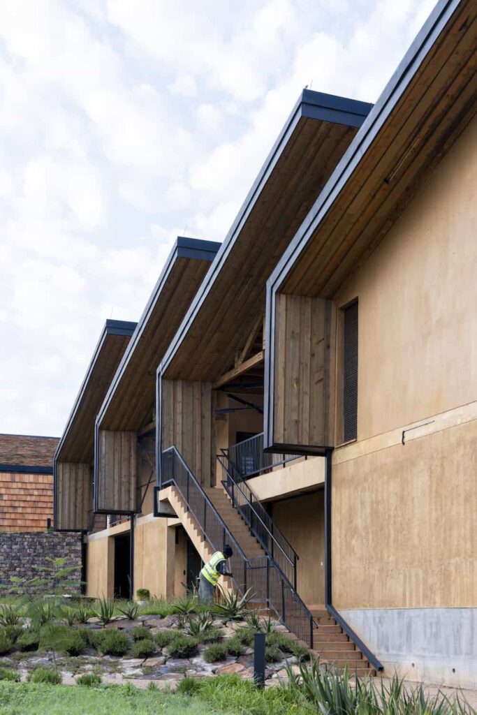 Exterior of the side of a building on the RICA campus. 